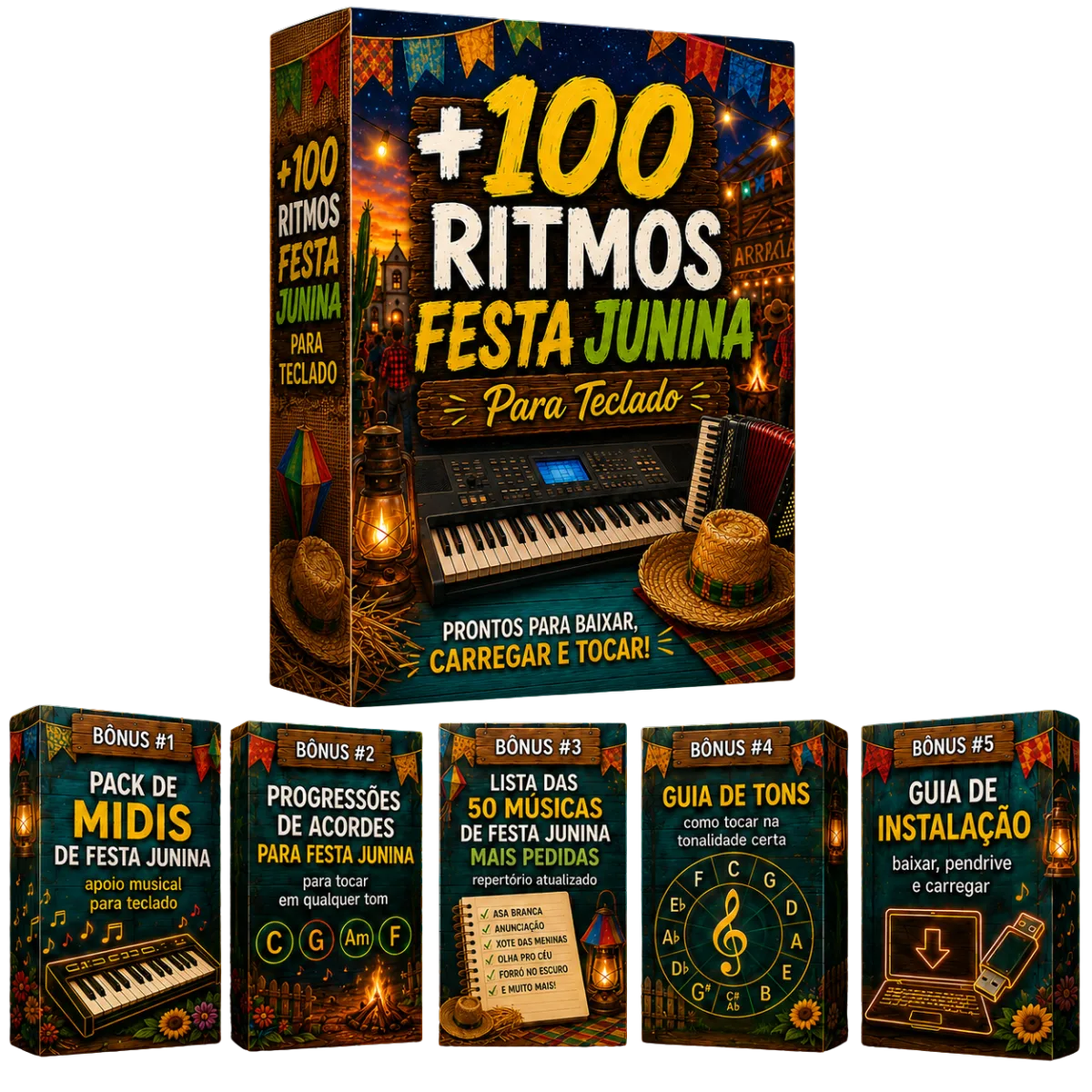 +100 Ritmos de Festa Junina para Teclado